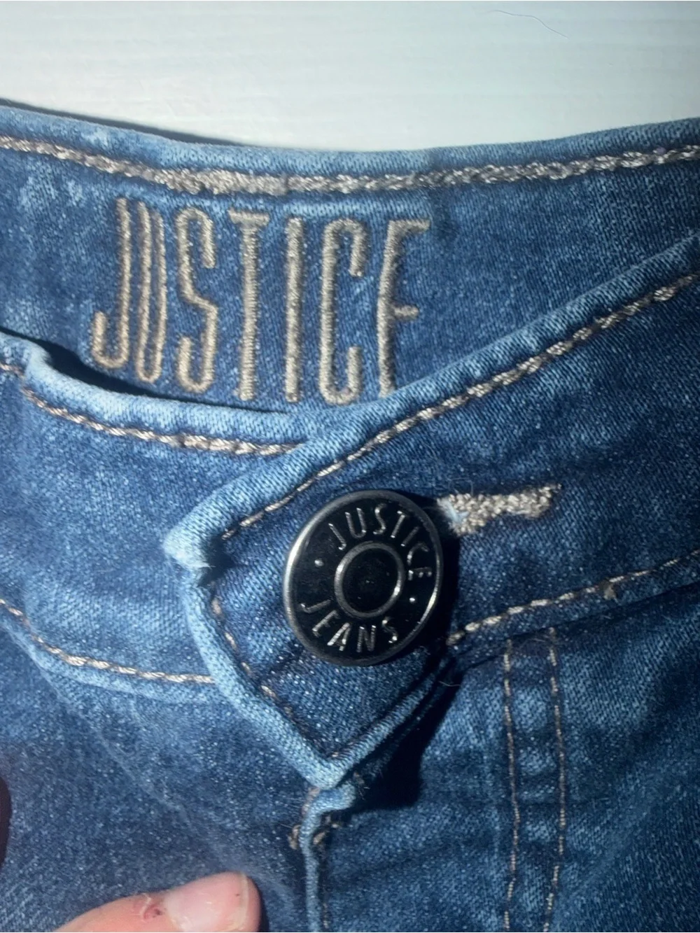 Justice Girls Size 12 Slim Blue Wash Skinny Jeans Jeggings